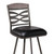 Arden Mid-Century 26" Counter Height Barstool in Mineral Finish with Black Faux Leather and Grey Walnut Wood Finish Back