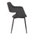 Ariana Mid-Century Charcoal Open Back Dining Accent Chair