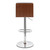 Armen Living Aubrey Barstool Chrome Base finish with Black Faux Leather and Walnut Back