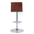 Armen Living Aubrey Barstool Chrome Base finish with Cream Faux Leather and Walnut Back