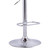 Armen Living Aubrey Barstool Chrome Base finish with Grey Faux Leather and Walnut Back