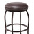 Amy Contemporary 30" Bar Height Barstool in Auburn Bay Finish and Brown Faux Leather