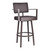 Armen Living Balboa 30ÃƒÂ¢Ã¢â€šÂ¬Ã‚Â Bar Height Barstool with Arms in Brown Powder Coated Finish and Vintage Brown Faux Leather