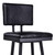 Armen Living Balboa 30ÃƒÂ¢Ã¢â€šÂ¬Ã‚Â Bar Height Barstool in Black Powder Coated Finish and Vintage Black Faux Leather