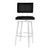 Armen Living Balboa 26ÃƒÂ¢Ã¢â€šÂ¬Ã‚Â Counter Height Barstool in Brushed Stainless Steel and Vintage Black Faux Leather