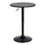 Bentley Adjustable Pub Table in Black Brushed Wood and Black Metal finish