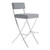 Bethany Contemporary 28" Counter Height Barstool in Brushed Stainless Steel and Grey Faux Leather