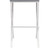 Bethany Contemporary 28" Counter Height Barstool in Brushed Stainless Steel and Grey Faux Leather