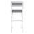 Bethany Contemporary 28" Counter Height Barstool in Brushed Stainless Steel and Grey Faux Leather