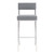 Bethany Contemporary 28" Counter Height Barstool in Brushed Stainless Steel and Grey Faux Leather