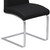 Armen Living Blanca Contemporary Dining Chair in Black Faux Leather with Brushed Stainless Steel Finish - Set of 2