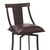 Brisbane Contemporary 26" Counter Height Barstool in Auburn Bay Finish and Brown Faux Leather