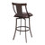 Brisbane Contemporary 30" Bar Height Barstool in Auburn Bay Finish and Brown Faux Leather