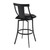 Brisbane Contemporary 26" Counter Height Barstool in Matte Black Finish and Black Faux Leather