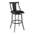 Brisbane Contemporary 26" Counter Height Barstool in Matte Black Finish and Black Faux Leather