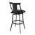 Brisbane Contemporary 30" Bar Height Barstool in Matte Black Finish and Black Faux Leather
