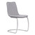 Armen Living Brittany Contemporary Dining Chair in Brushed Stainless Steel Finish and Pewter Fabric - Set of 2