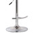 Armen Living Butterfly Adjustable Swivel Barstool in Black Faux Leather with Chrome Finish and Walnut Wood