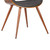 Armen Living Butterfly Mid-Century Dining Chair in Walnut Finish and Charcoal Fabric