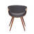Butterfly Mid-Century Dining Chair in Walnut Finish and Gray Fabric