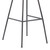 Armen Living Coronado Contemporary 30" Bar Height Barstool in Brushed Grey Powder Coated Finish and Grey Faux Leather