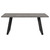 Armen Living Coronado Contemporary Dining Table in Grey Powder Coated Finish with Cement Gray Top