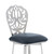 Cherie Contemporary 26" Counter Height Barstool in Brushed Stainless Steel Finish and Grey Faux Leather