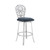 Cherie Contemporary 26" Counter Height Barstool in Brushed Stainless Steel Finish and Grey Faux Leather