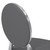 Armen Living Cielo Contemporary Dining Chair in Gray Faux Leather with Brushed Stainless Steel Finish - Set of 2