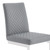 Copen Contemporary Dining Chair in Brushed Stainless Steel and Grey Faux Leather - Set of 2