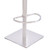 Armen Living Crystal Barstool in Brushed Stainless Steel finish with Grey Fabric and Walnut Back