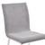 Armen Living Crystal Dining Chair in Brushed Stainless Steel finish with Grey Fabric and Walnut Back - Set of 2