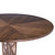 Armen Living Crystal 48" Round Dining Table in Walnut Veneer column and Brushed Stainless Steel finish with Walnut Veneer Wood Top