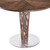 Armen Living Crystal 48" Round Dining Table in Walnut Veneer column and Brushed Stainless Steel finish with Walnut Veneer Wood Top
