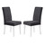 Armen Living Dalia Modern and Contemporary Dining Chair in Black Velvet with Acrylic Legs - Set of 2