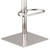 Armen Living Delmar Adjustable Brushed Stainless Steel Barstool in Gray Faux Leather