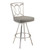 Armen Living Drake 26" Contemporary Swivel Barstool In Gray and Stainless Steel