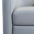 Desi Contemporary Swivel Accent Chair in Dove Grey Genuine Leather
