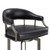 Edy Swivel 26" Mineral Finish and Black Faux Leather Bar Stool