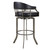 Edy Swivel 26" Mineral Finish and Black Faux Leather Bar Stool