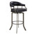 Edy Swivel 26" Mineral Finish and Black Faux Leather Bar Stool