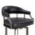 Edy Swivel 30" Mineral Finish and Black Faux Leather Bar Stool