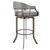 Edy Swivel 26" Mineral Finish and Grey Faux Leather Bar Stool