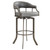 Edy Swivel 30" Mineral Finish and Grey Faux Leather Bar Stool