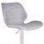 Armen Living Falcon Adjustable Swivel Barstool in Brushed Stainless Steel with Light Vintage Grey Faux Leather