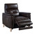 Gala Contemporary Chair in Brown Wood Finish and Dark Brown Genuine Leather