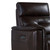 Gala Contemporary Chair in Brown Wood Finish and Dark Brown Genuine Leather