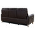 Gala Contemporary Sofa in Brown Wood Finish and Dark Brown Genuine Leather