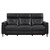 Gala Contemporary Sofa in Brown Wood Finish and Pewter Genuine Leather