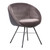 Armen Living Glacier Contemporary Dining Chair in Grey Powder Coated Finish and Grey Velvet